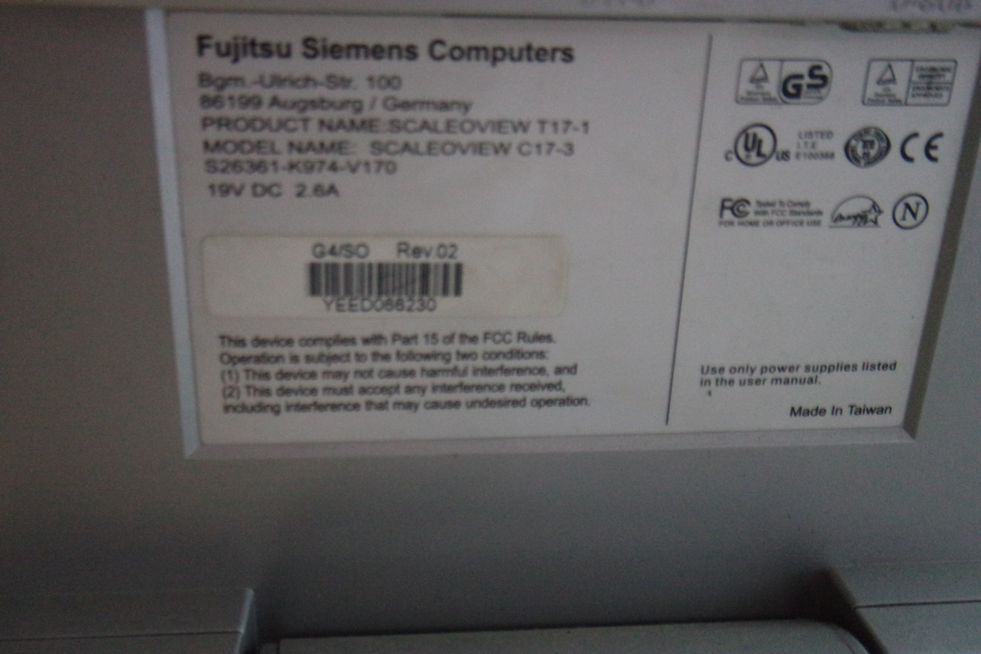 Монитор Fujitsu Siemens SCALEOVIEW C17-3 фото 2