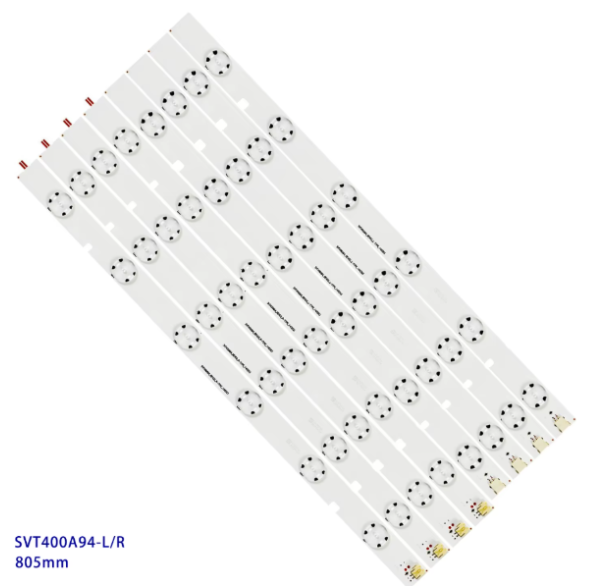 LED-подсветка Toshiba 40L2400D, 40L2450EV, 40L5400VM, TL400FSB1-S, SVT400A94, комплект 8 планок