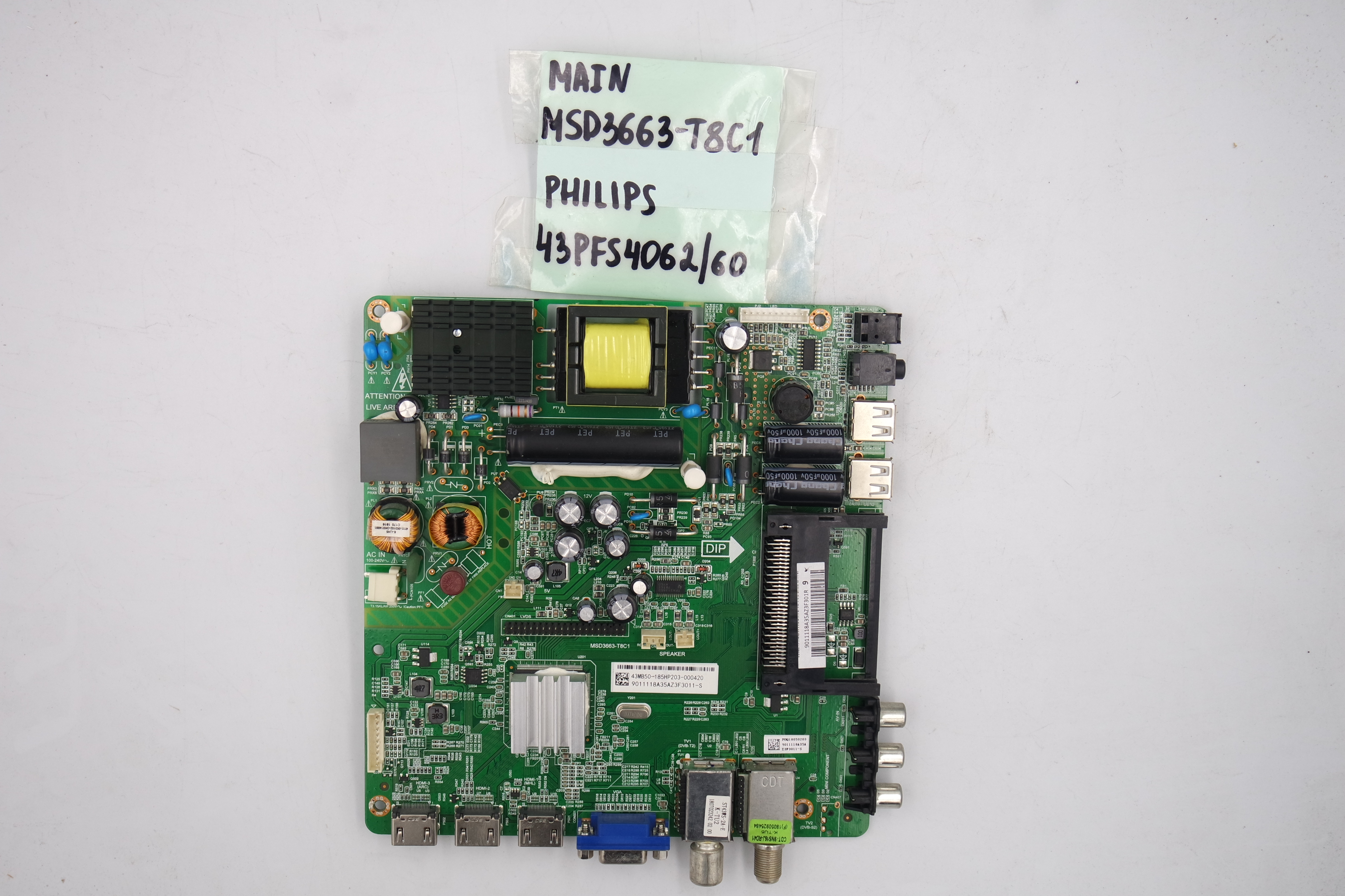 MAIN основная плата MSD3663-T8C1 Philips 43PFS4062/60 фото 1