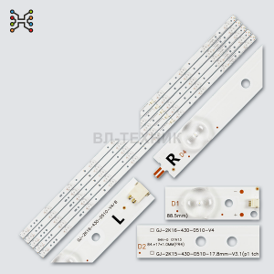 LED подсветка Philips 43PFS4112 / 43PFS4131 / 43PFS4132 / 43PFS5301 / 43PFS5531 / 43PFT4112 / 43PFT4 фото 2