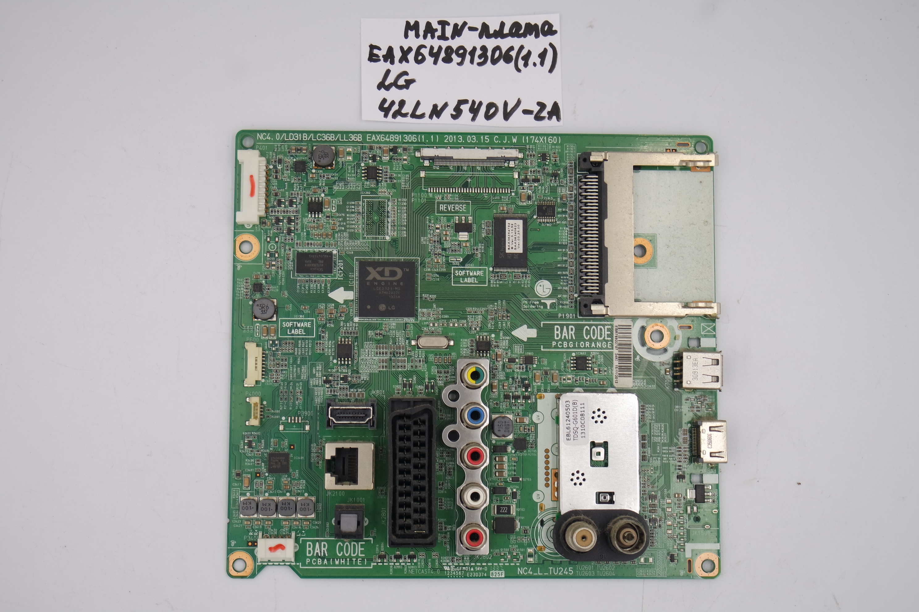 MAIN основная плата EAX64891306 (1.1) LG 42LN540V-ZA фото 1