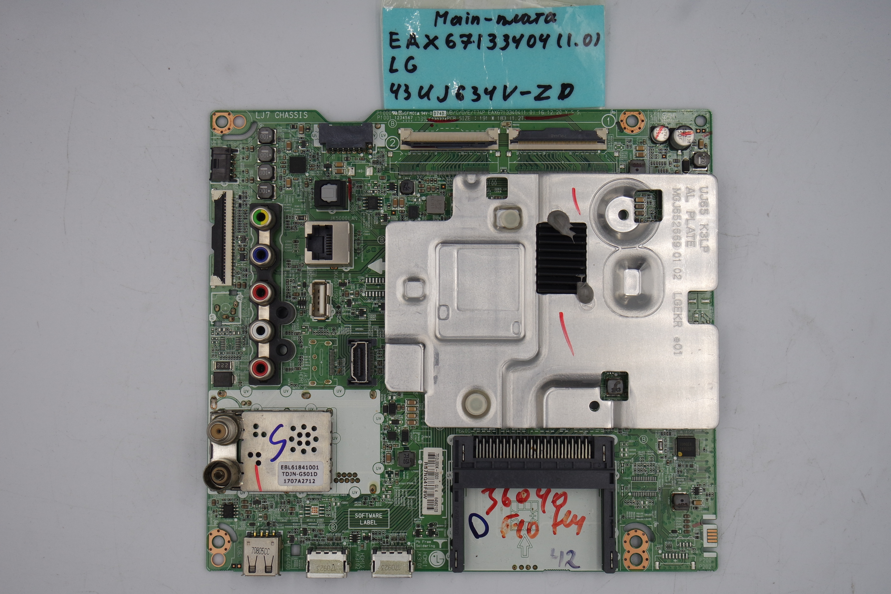 MAIN основная плата EAX67133404 (1.0) LG 43UJ634V-ZD фото 1