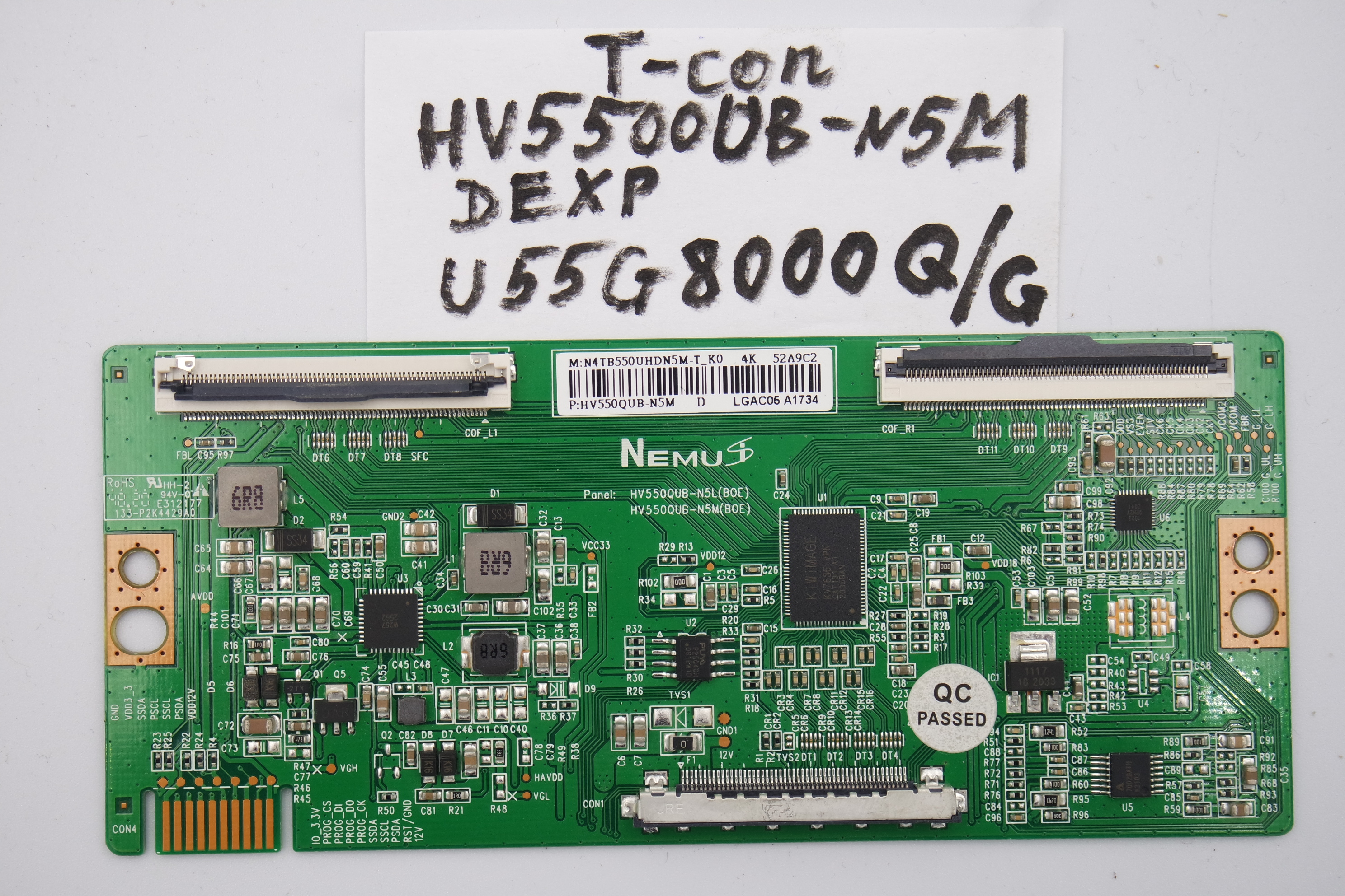 T-CON плата HV5500UB-N5M Dexp U55G8000Q/G фото 1
