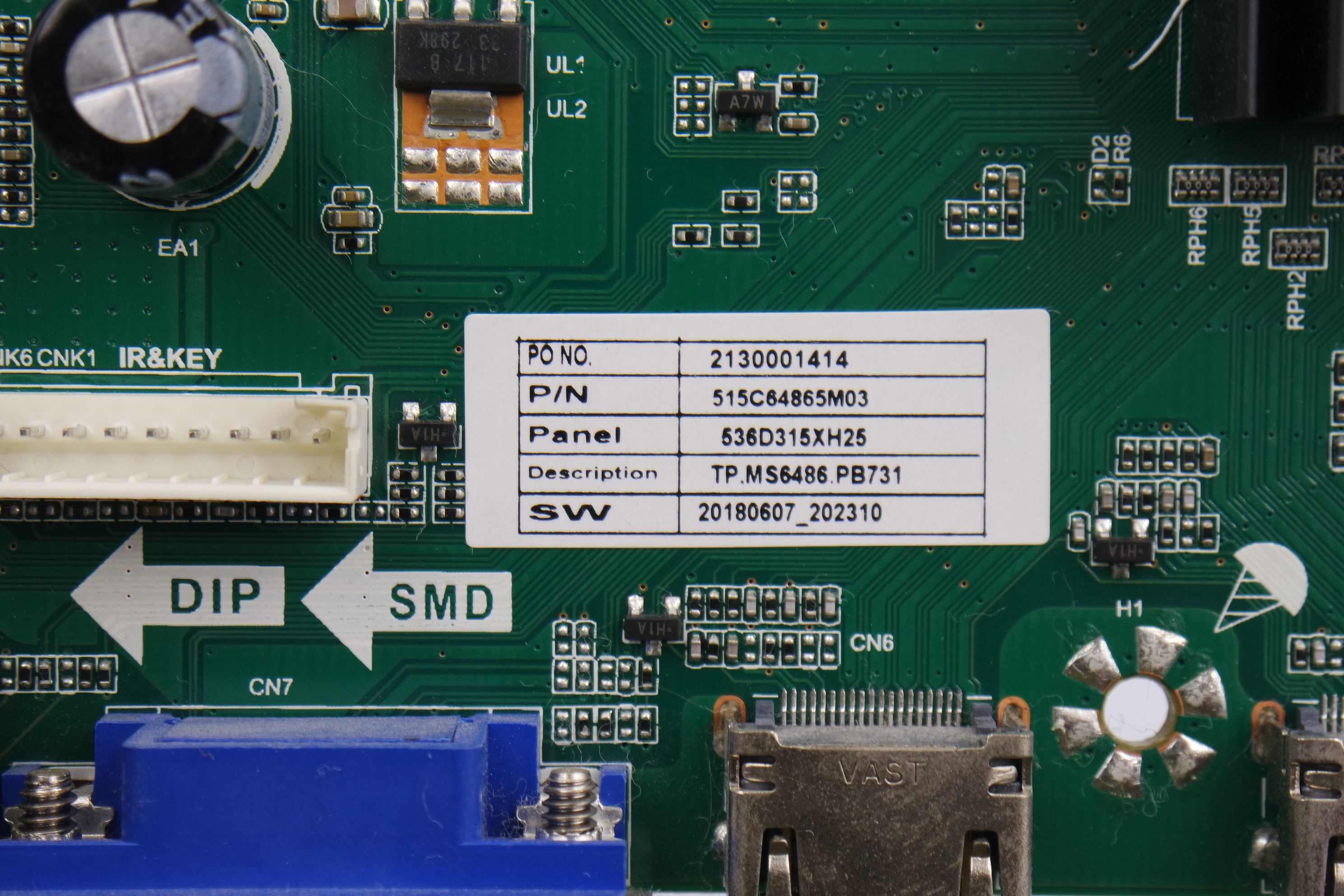 MAIN основная плата TP.MS6486.PB731 Haier LE32K5500 фото 4