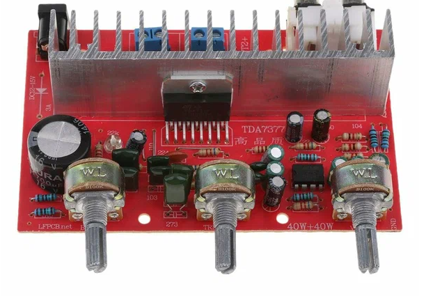 DX-7377 2.0 Двухканальный цифровой стереоусилитель мощности, DC12V 80W