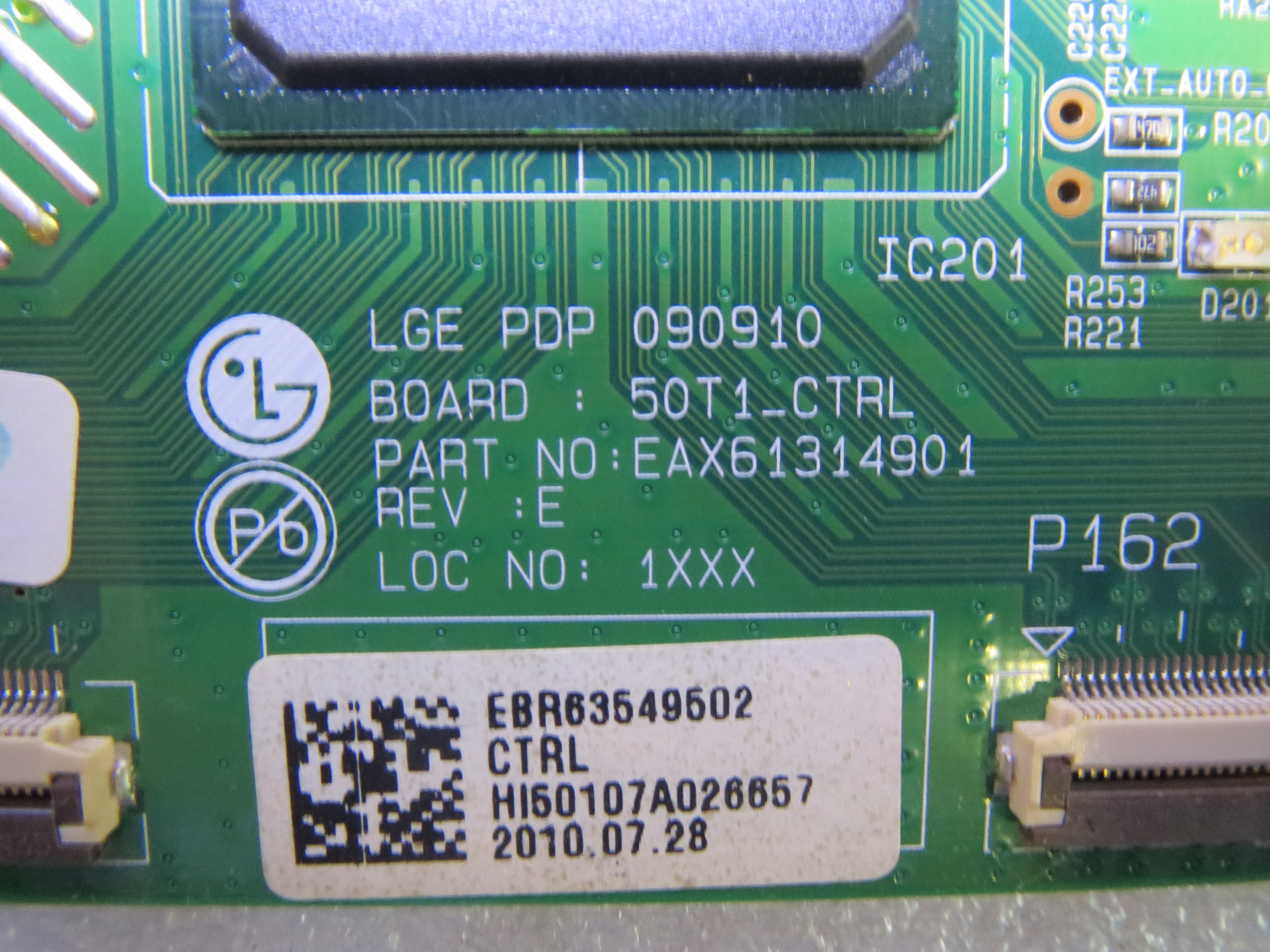 T-CON плата EAX61314901 LG 50PJ250R фото 2