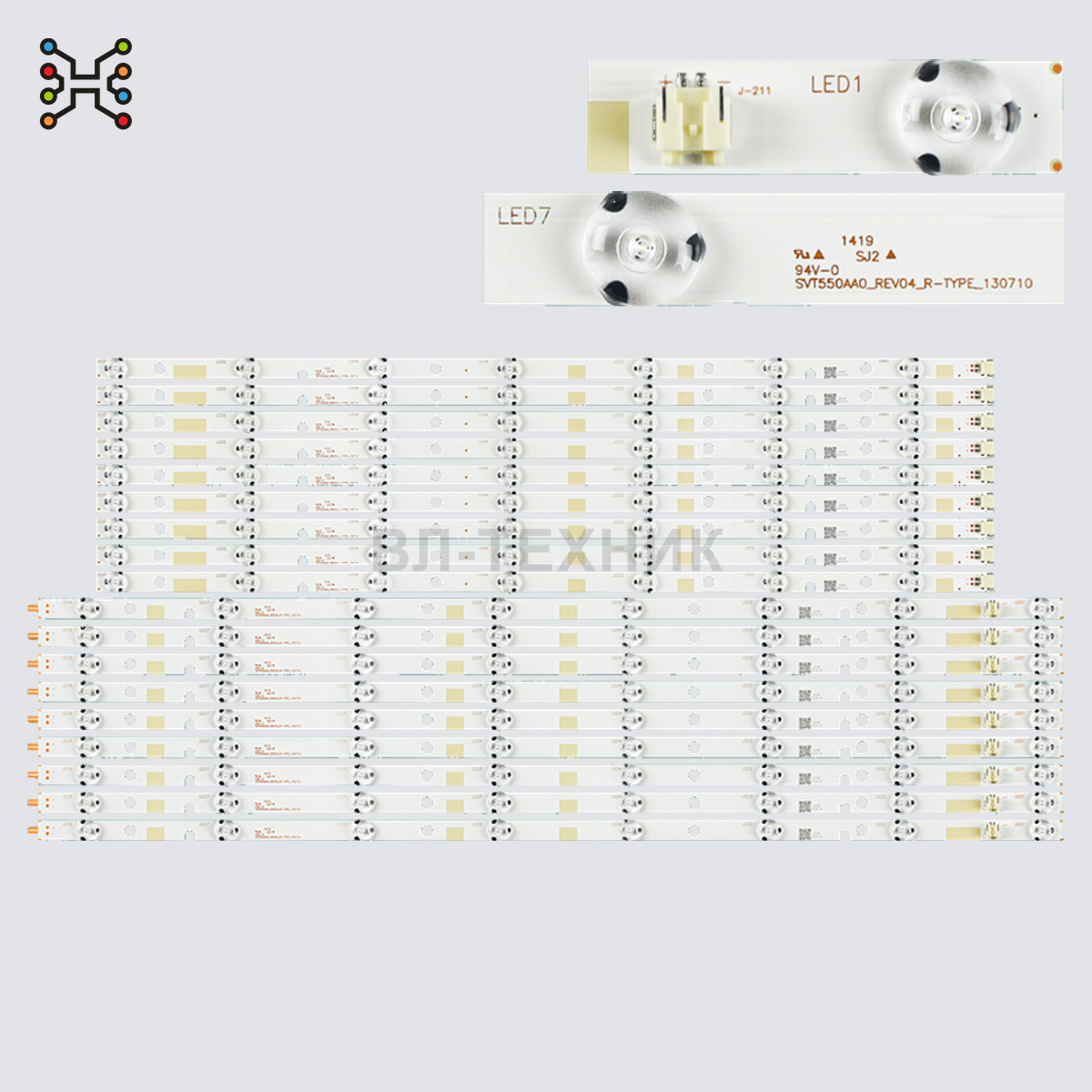 LED подсветка Toshiba 55L7453D / 55L7453DB / 55L7453RB / 55L7463D / 55M7463D / 55L7400U / 55L2400VM, фото 1