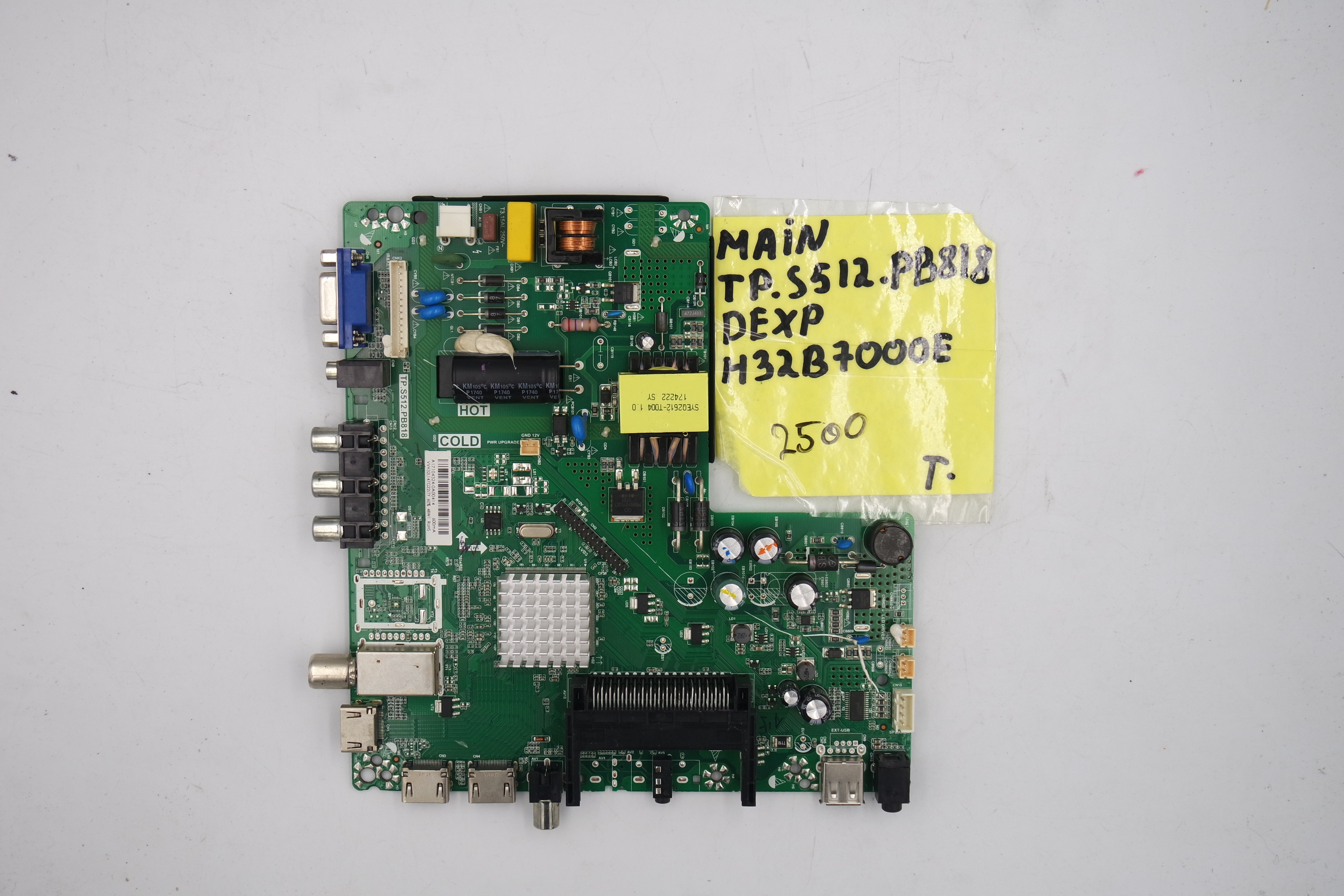 (MAIN) Основная плата TP.S512.PB818 Dexp H32B7000E фото 1