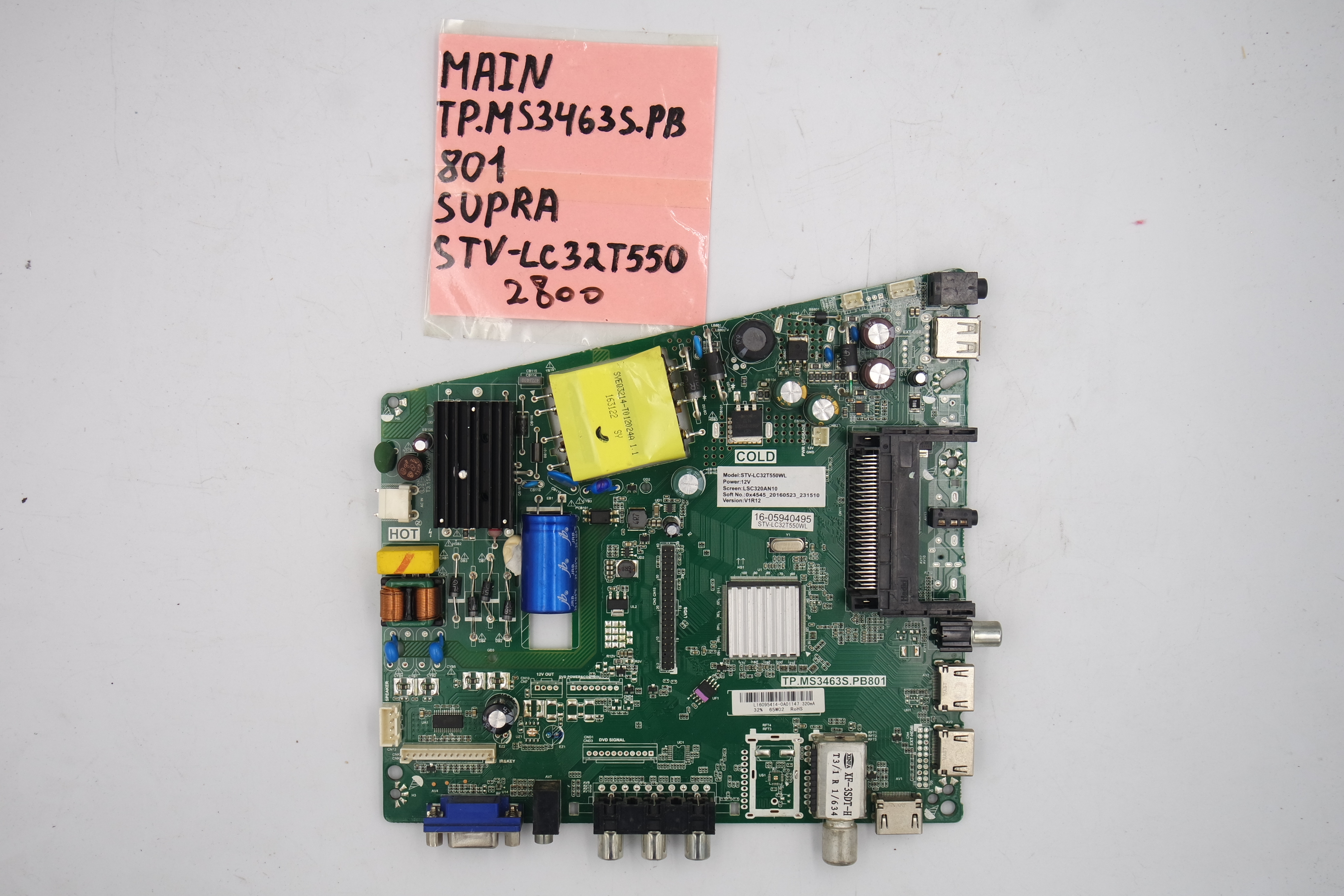 (MAIN) Основная плата TP.MS3463S.PB801 Supra STV-LC32T550 фото 1
