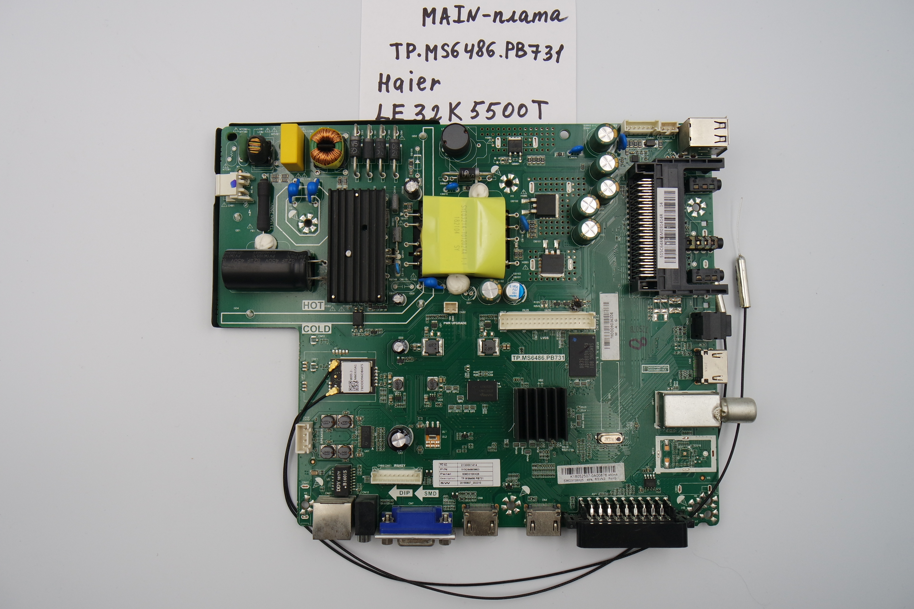 MAIN основная плата TP.MS6486.PB731 Haier LE32K5500 фото 2