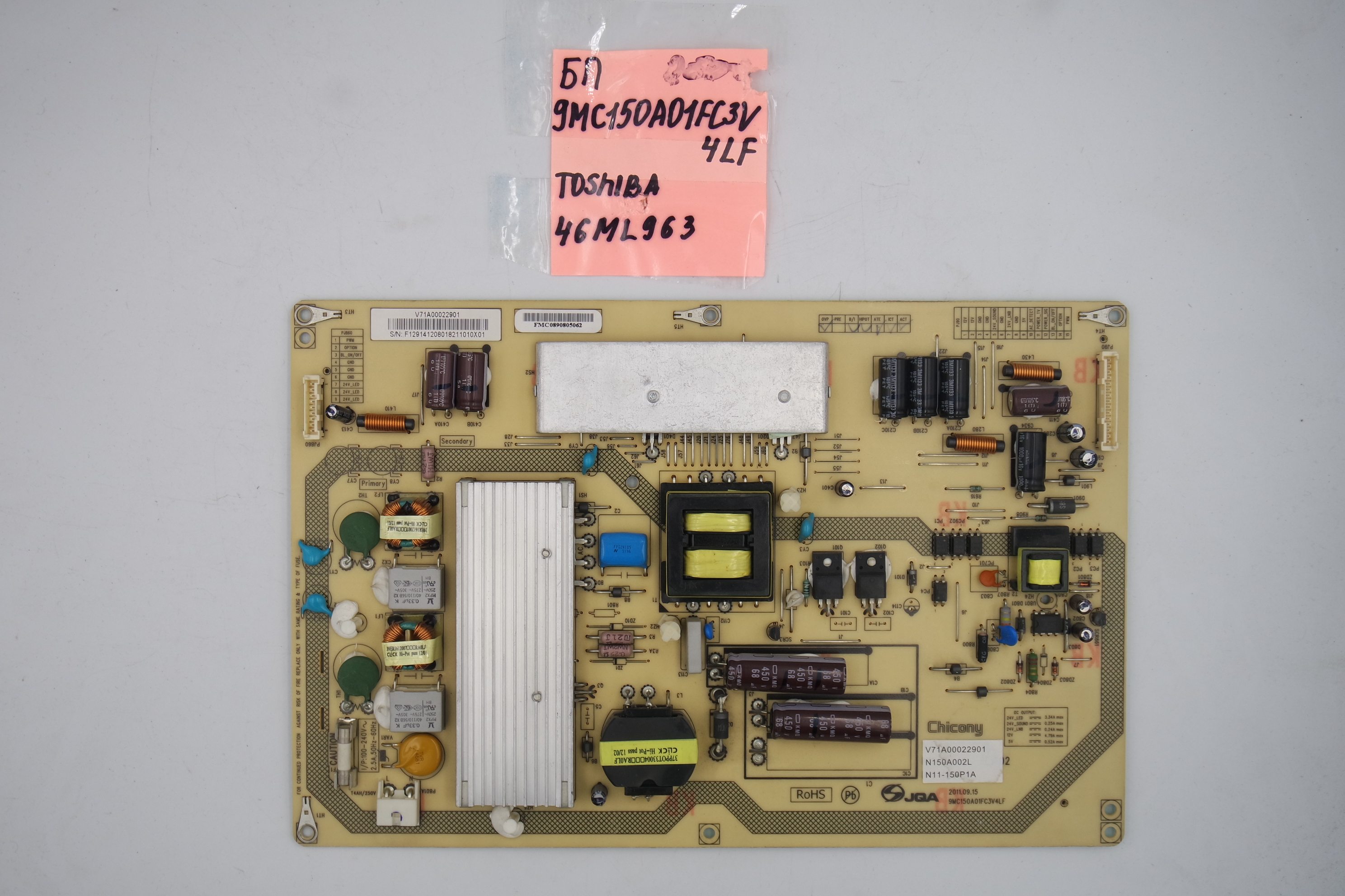 Блок питания 9MC150A01FC3V4LF Toshiba 46ML963 фото 1