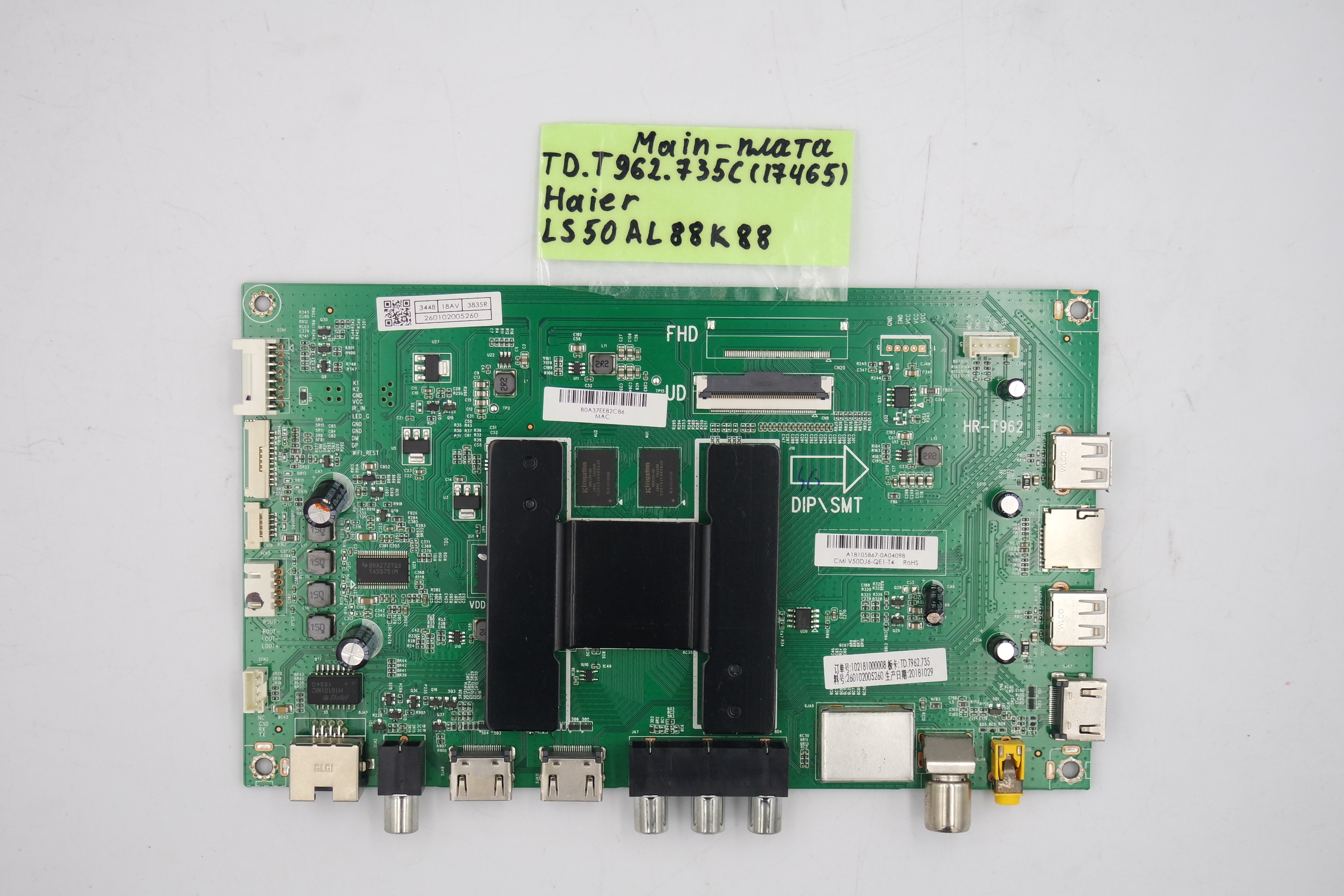MAIN плата TD.T962.735C(17465) Haier LS50AL88K88 фото 1