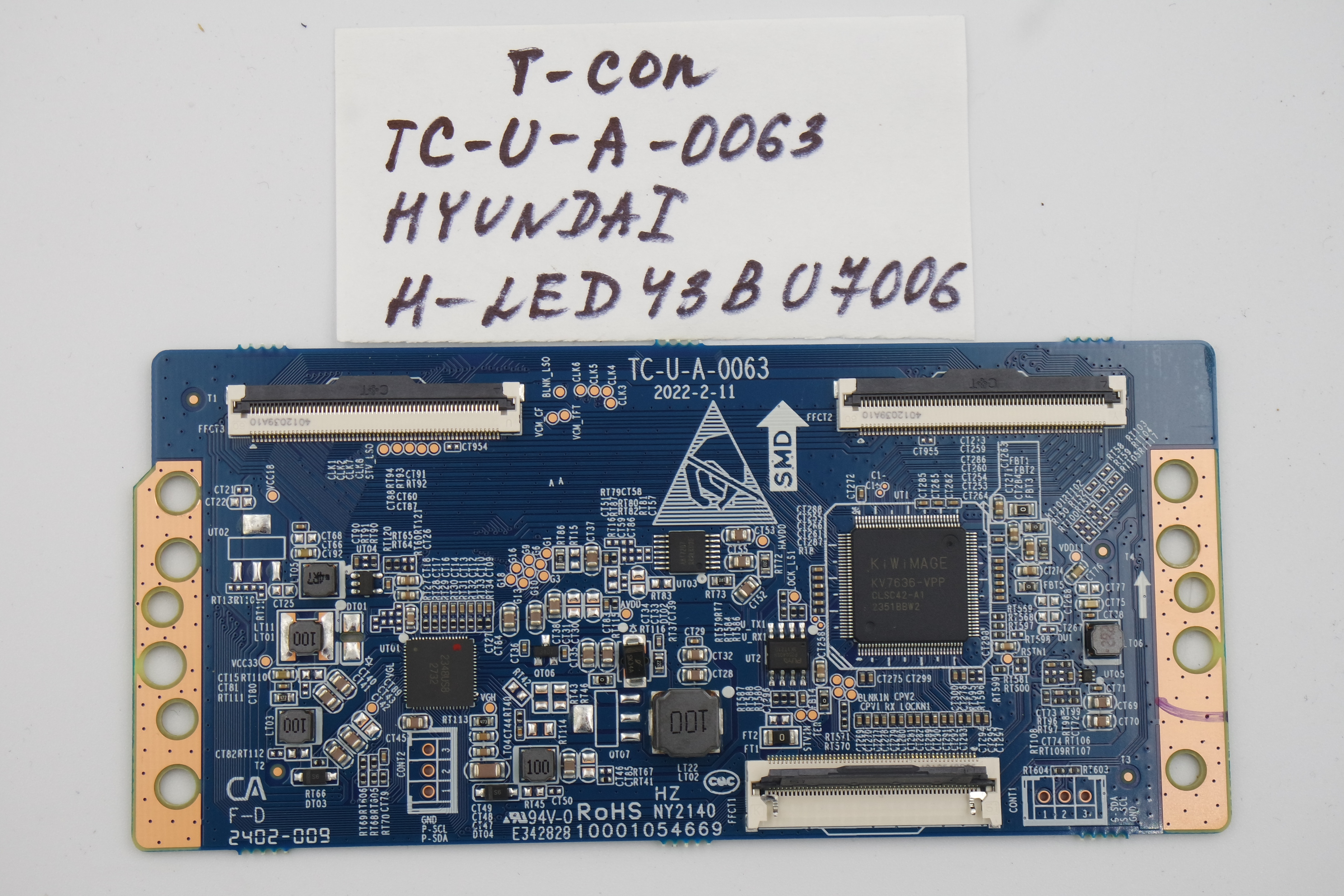 T-CON плата TC-U-A-0063 HYUNDAI H-LED43BU7006 фото 1