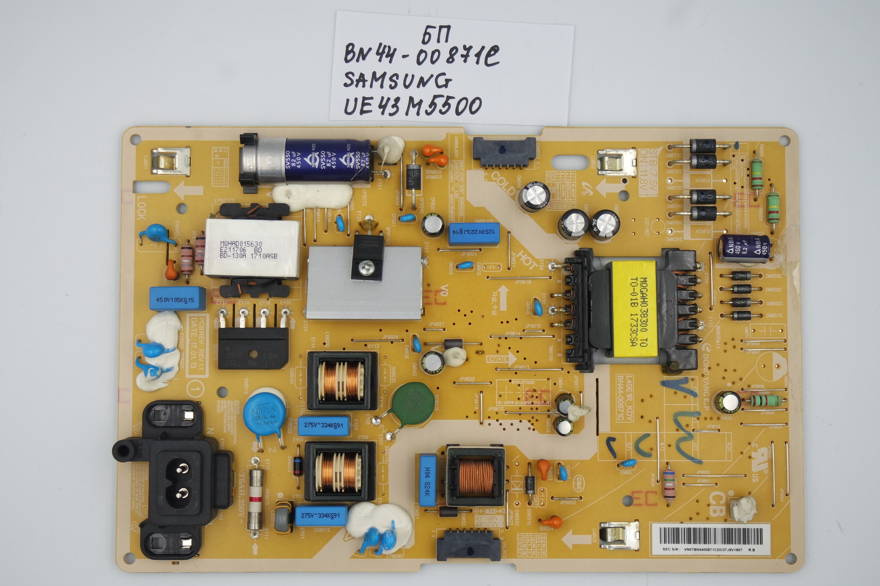 Блок питания L40E1R_KDY BN44-00871C Samsung UE43M5500AU фото 1