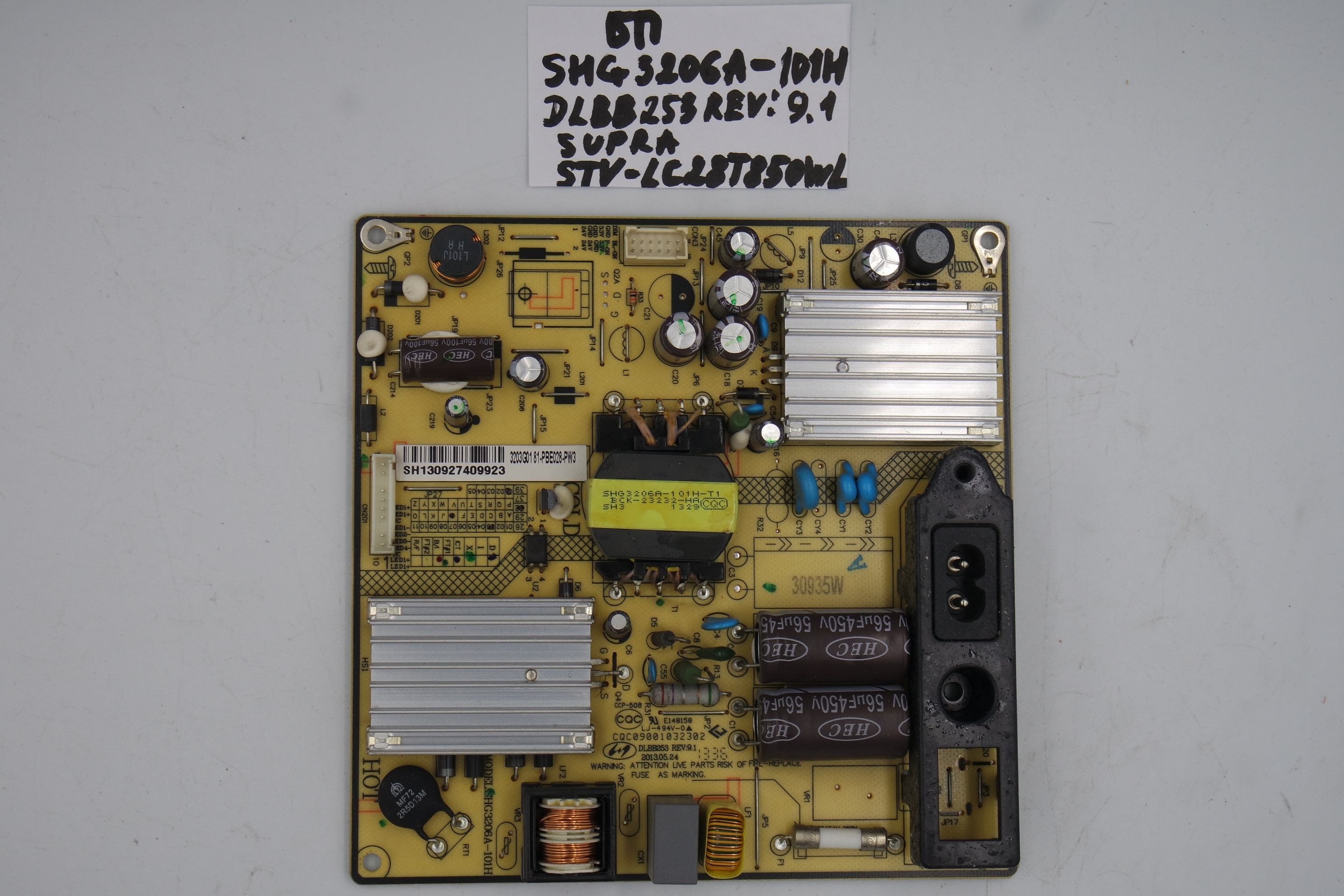 Плата питания SHG3206A-101H DLBB253 REV:9.1 Supra STV-LC28T850WL фото 1