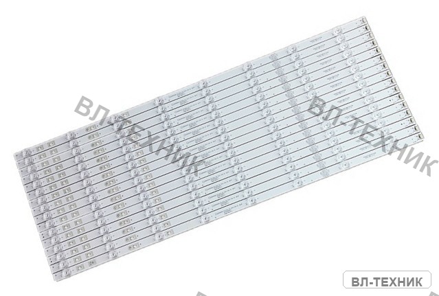 LED подсветка Haier LE65Q6500U — LED65D08-ZC14AG-02, LED65D08, планке, 8/106/128 LED, 710 мм
