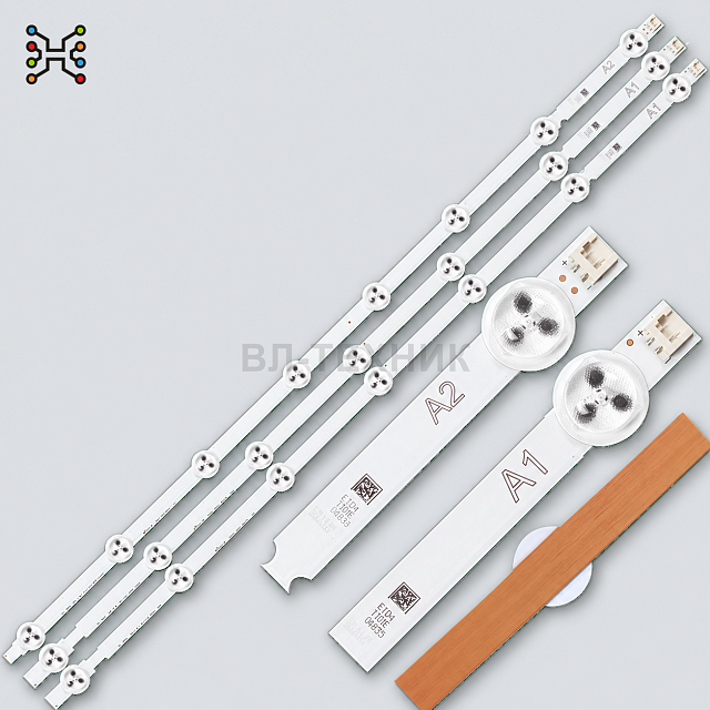 LED подсветка LG 32LN5400 / 32LN540V / 32LN570V / 32LN545B — ROW2.1 A1+A2, 3 планки, 22 LED, 630 мм,