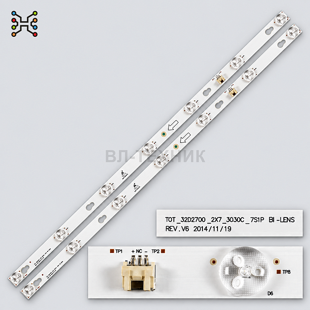 LED подсветка TCL LED32D2700 / LED32D2710 / L32F3301B / L32F3303B / 32S3750 / Fusion FLTV-32T21 / Te