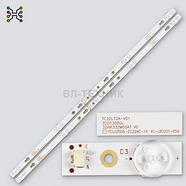 LED подсветка Xiaomi Mi TV 4A 32 L32M5-5ARU / L32M5-AZ, TCL 32S6500 / 32S5300, TCL32D05-ZC22AG-16