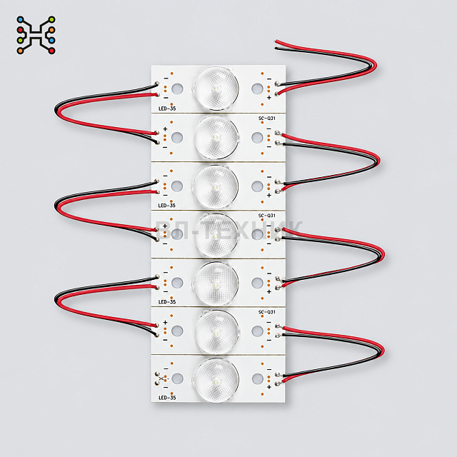 LED подсветка универсальная 7 LED круглые линзы 3V 2W, 7 LED круглые линзы 3V 2W, сверять по фактиче
