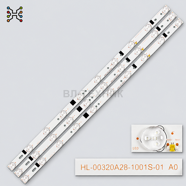 LED подсветка DEXP H32B3100E Harper 32RT660T 32R660TS Telefunken TF-LED32S47T2 Rubin RB-32D7T2S Navi