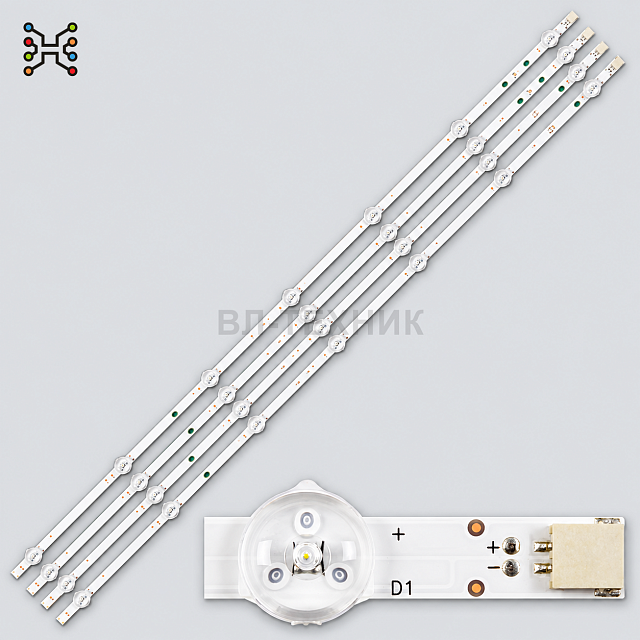 LED подсветка Telefunken 43FB5000 / Toshiba 43L3863DB / JVC LT-43C770 / Panasonic TX-43D302B / Veste