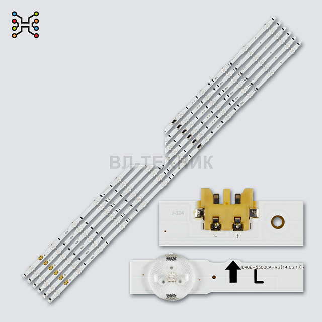 LED-подсветка D4GE-550DCA-R3 + D4GE-550DCB-R3 для Samsung UE55H6200, UE55H6400, UE55H6500, UE55J5100