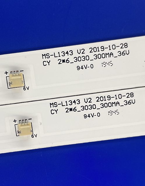 LED подсветка MS-L1343 V2 2*6_3030_300MA-36V E479351 94V_0 2x6_3030_300MA-36V Б.У