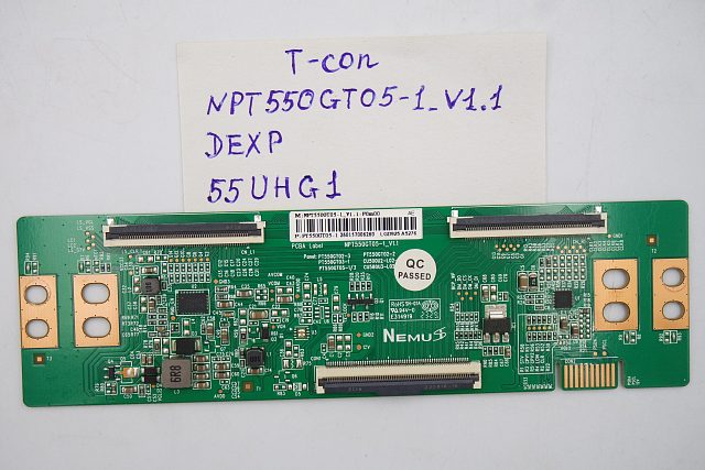 T-CON плата NPT550GT05-1_V1.1 DEXP 55UHG1