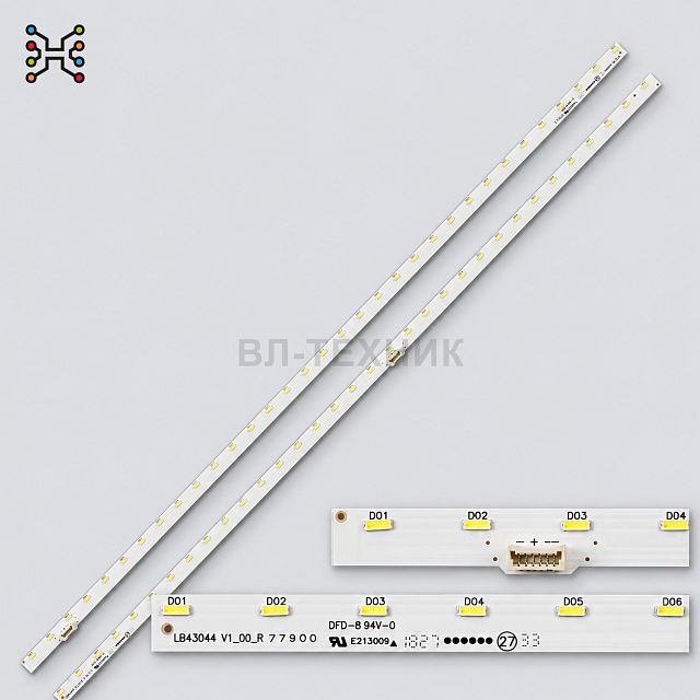 LED подсветка Sony KDL-43WF805 / KDL-43WF804 / KDL-43W800F / 43WF805 / 43WF804 / 43W800F, LB43044 V0