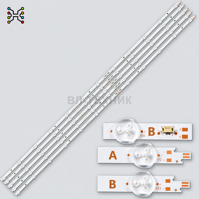 LED-подсветка LED60D12A/B-ZC62AG-05 для Xiaomi Mi TV 4A 60 L60M5-4A, JVC LT-60KB607, 60″, 4 планки,