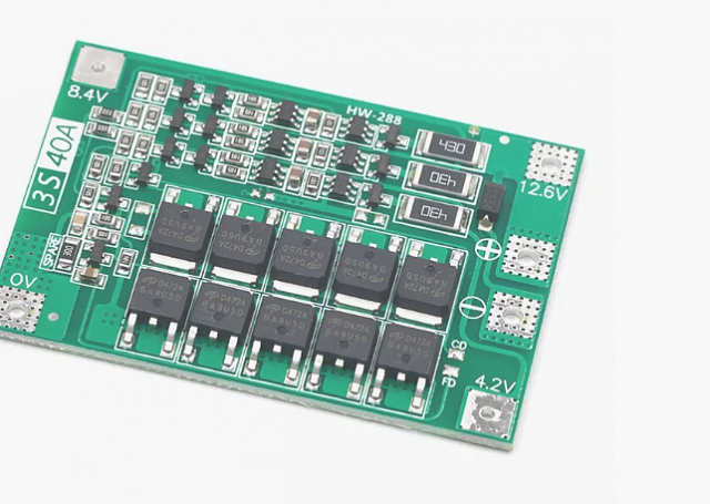 Плата BMS 3S для Li-ion 18650 аккумуляторов 40A